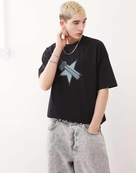 XLARGE t-shirt with international logo back print in black - view 1