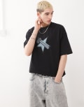 [Xlarge] XLARGE t-shirt with international logo back print in black M BLACK