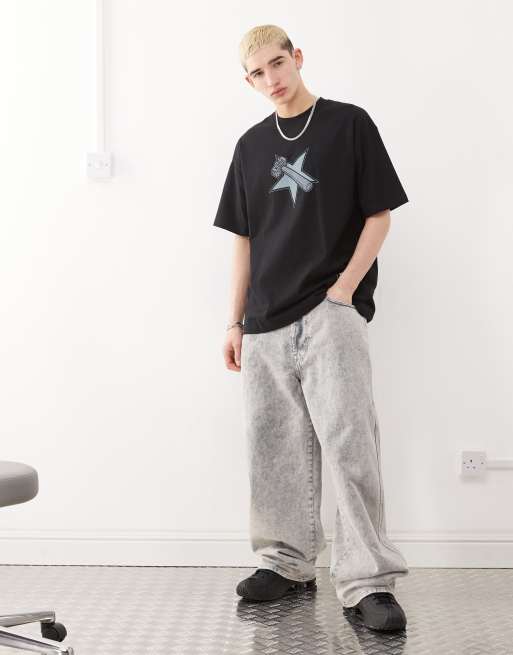 XLARGE t-shirt with international logo back print in black