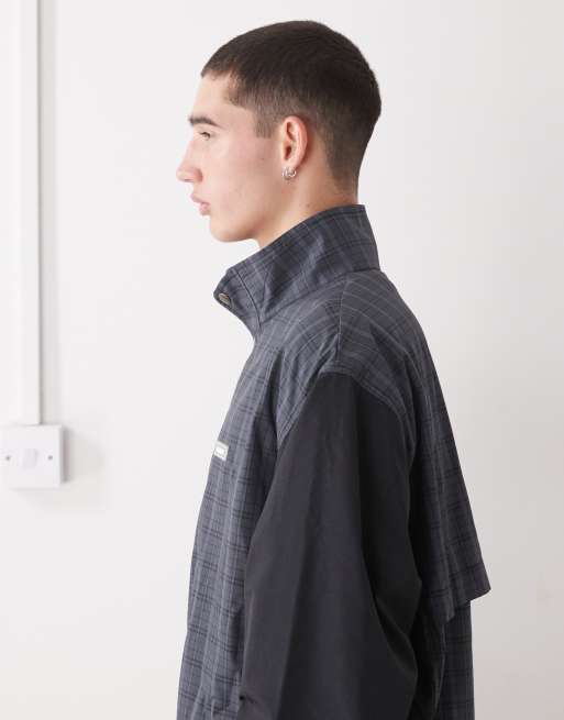 XLARGE - Træningsjakke med gråt/sort tern og logoprint - Del af sæt, 4 af 5