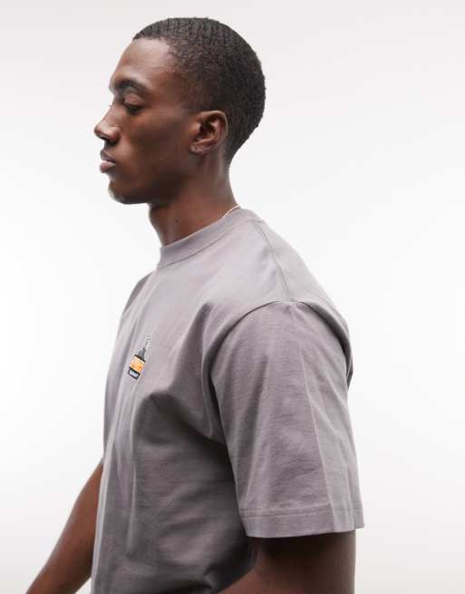 XLARGE urban logo t-shirt in charcoal, 4 of 5