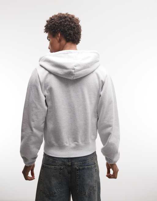 XLARGE – Worlds Largest – Kapuzenjacke in Aschgrau mit Reißverschluss und Stickerei vorne, 5 von 5