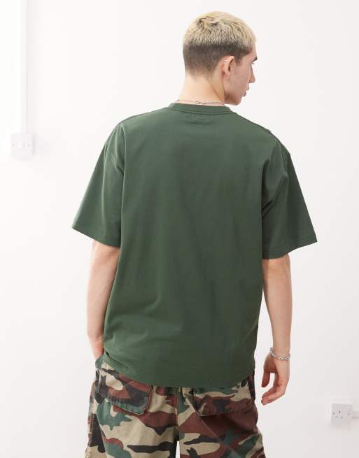 XLARGE – Zielony T-shirt z nadrukiem logo z przodu, 3 z 4