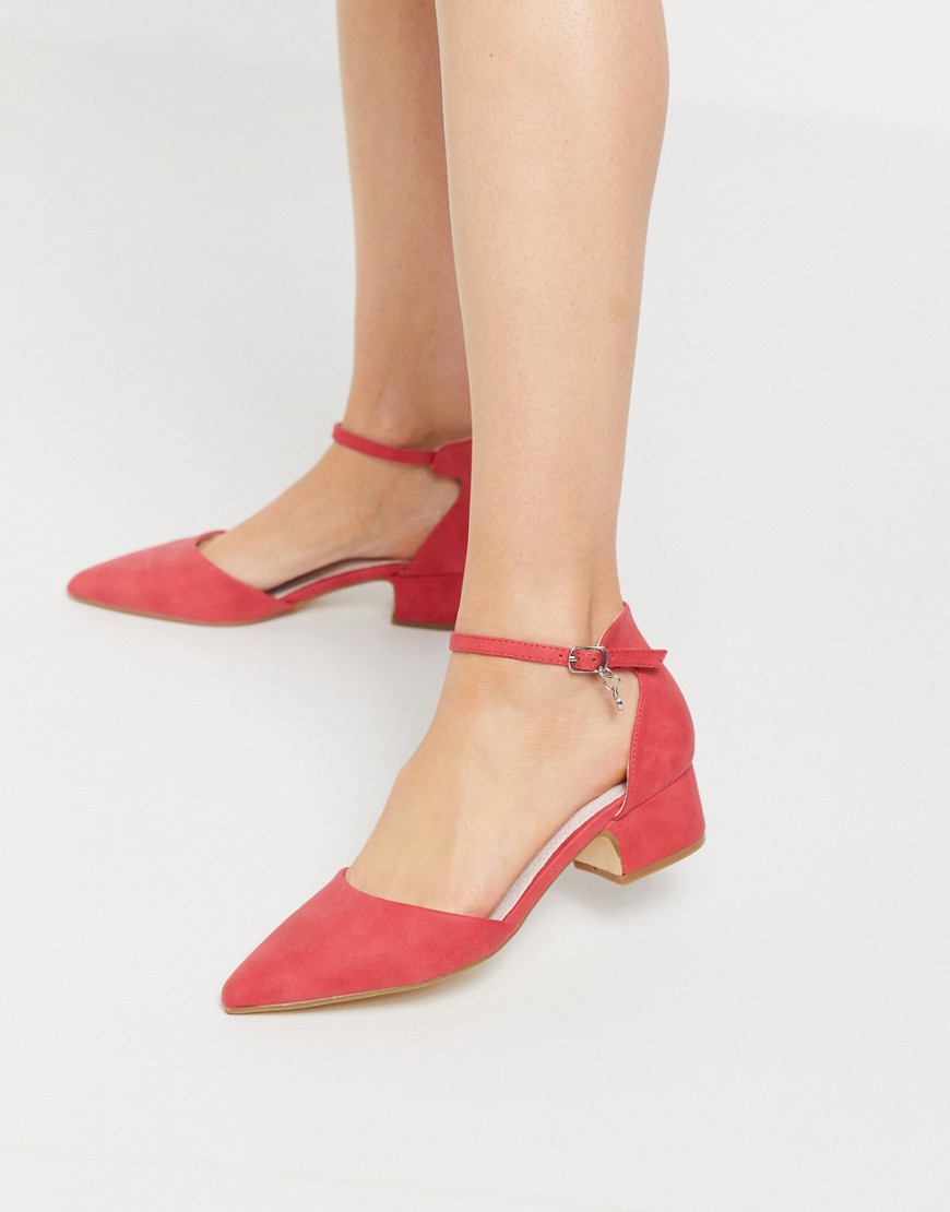 XTI block heeled shoes-Red