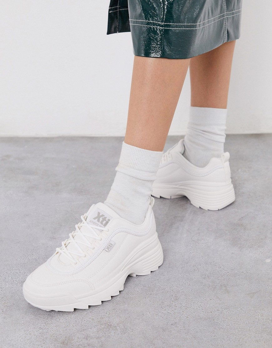 XTI chunky trainers in white