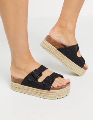 buckle espadrille sandals