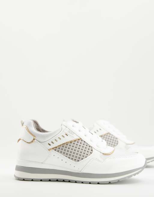 XTI - Hardloopschoenen in wit/goud