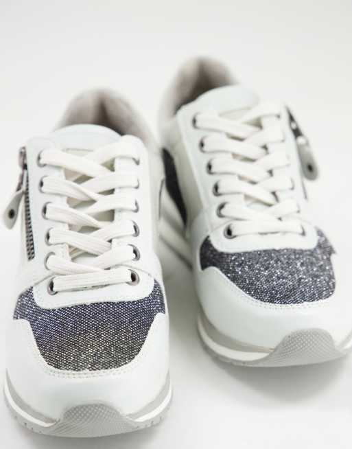 XTI - Hardloopschoenen met dikke zool in wit, 3 van 4