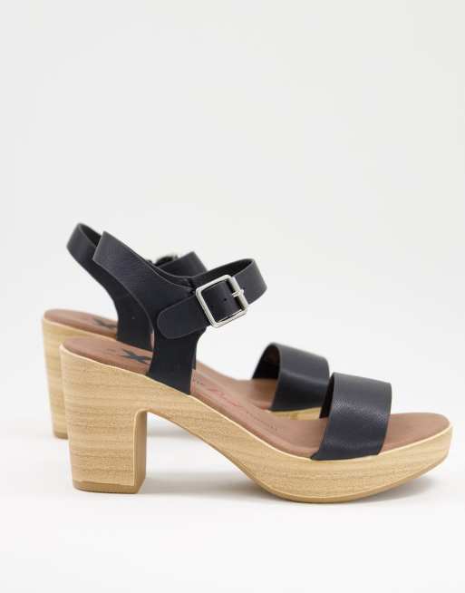 XTI heeled sandals in black | ASOS