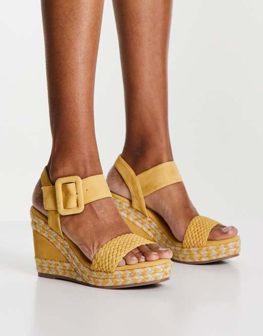 Mustard 2024 espadrille wedges