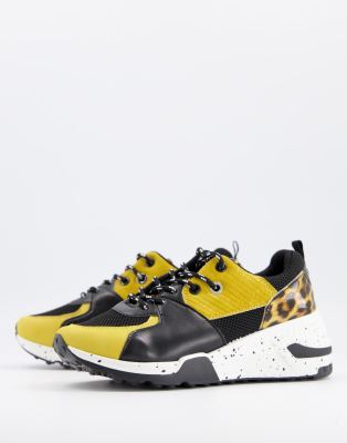 xti leopard print trainers