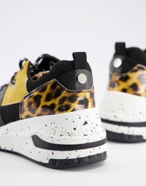 Xti leopard best sale print trainers