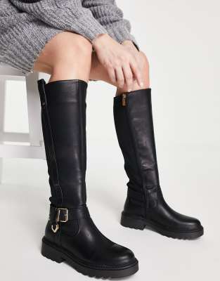 XTI rider knee boots in black