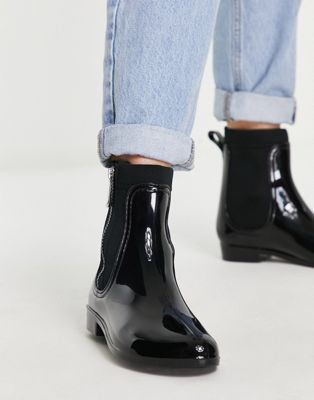 XTI side zip ankle boots in black