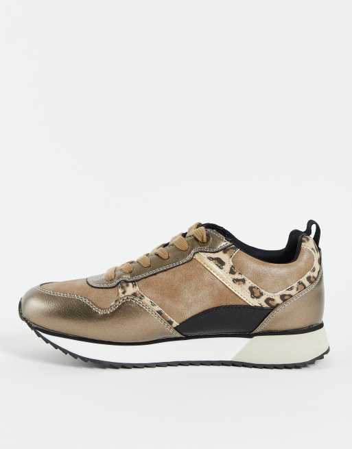 XTI - Sneakers da corsa color bronzo