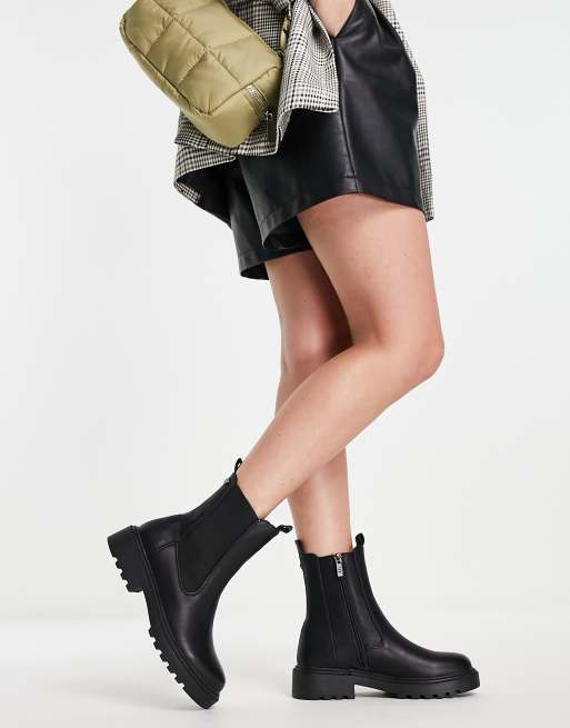 XTI – Svarta grova chelseaboots i ankelhög modell, 3 av 4
