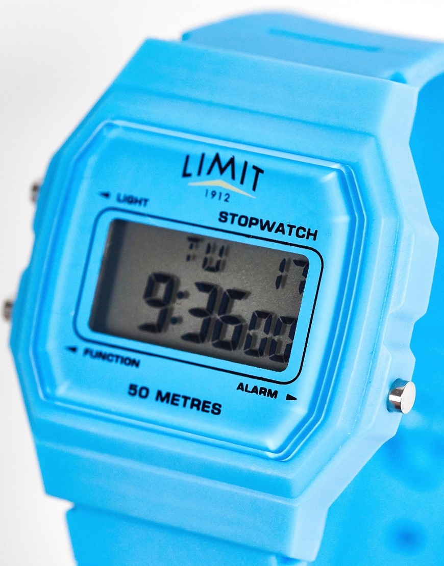 фото Ярко-голубые цифровые часы limit-голубой