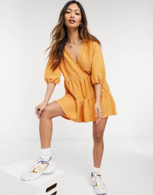  Ярусный ромпер в стиле oversized светло-коричневого цвета ASOS DESIGN-Коричневый цвет