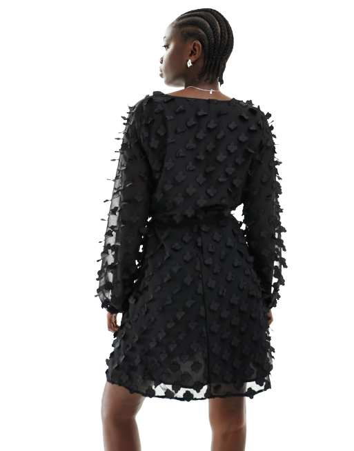 Polka dot sheer shirt dress clearance
