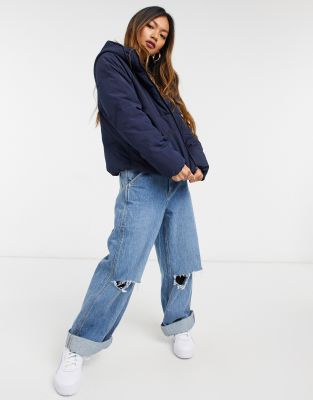 short padded hooded jacket