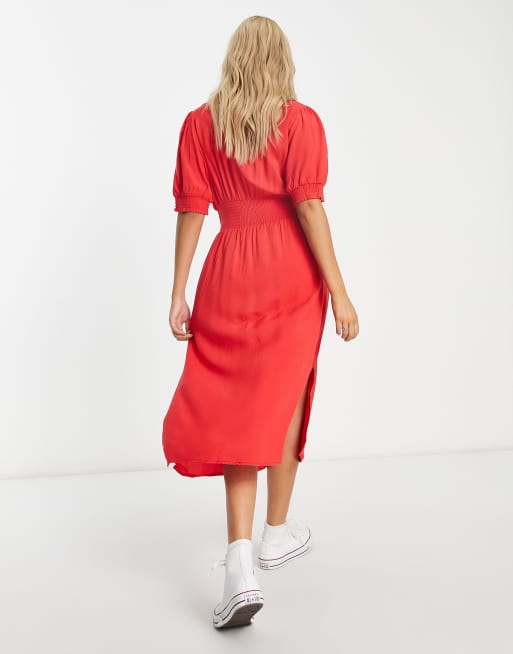 Y.A.S Alexandra Robe mi longue Rouge coquelicot