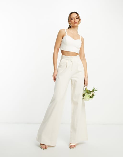 Y.A.S - Alt til bruden - Hvid bodice-top med stropper - Del af sæt, 3 af 4