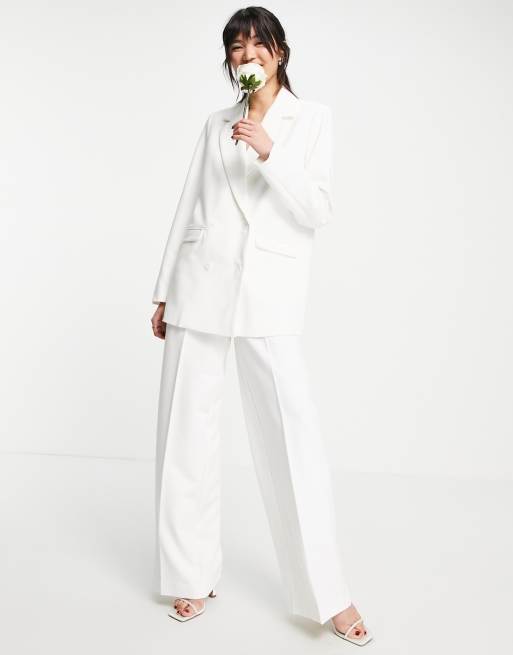 Y.A.S - Alt til bruden - Skræddersyet blazer i hvid - Del af sæt - Kun hos ASOS, 4 af 4