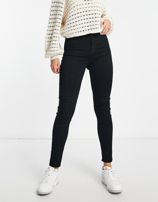 Y.A.S ayo high rise skinny jeans in black