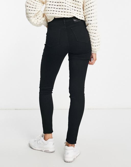 Y.A.S ayo high rise skinny jeans in black