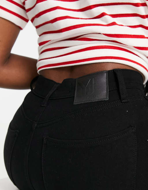 Y.A.S – Ayo – Skinny-Jeans in Schwarz mit hohem Bund, 3 von 4