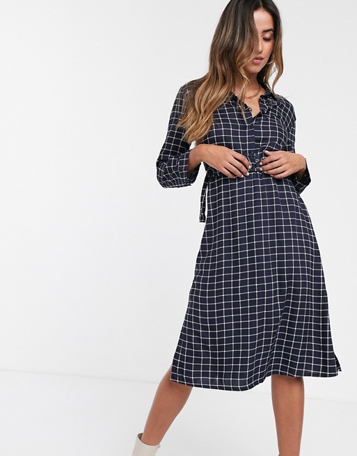 Y.A.S Bailey 7/8 check shirt dress