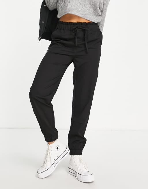 Tie waist best sale tapered pants