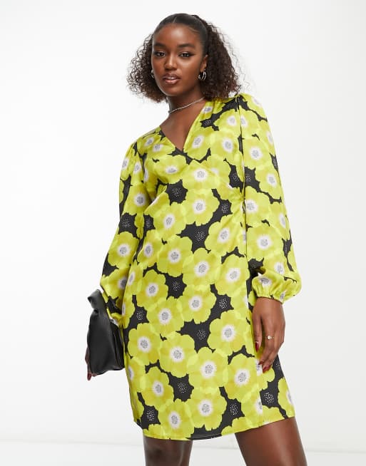 Robe jaune best sale et noir