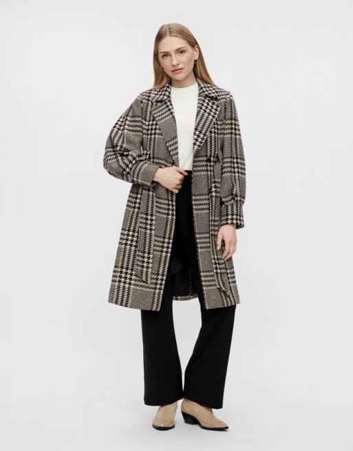 Y.A.S belted coat in mono check, 2 of 3