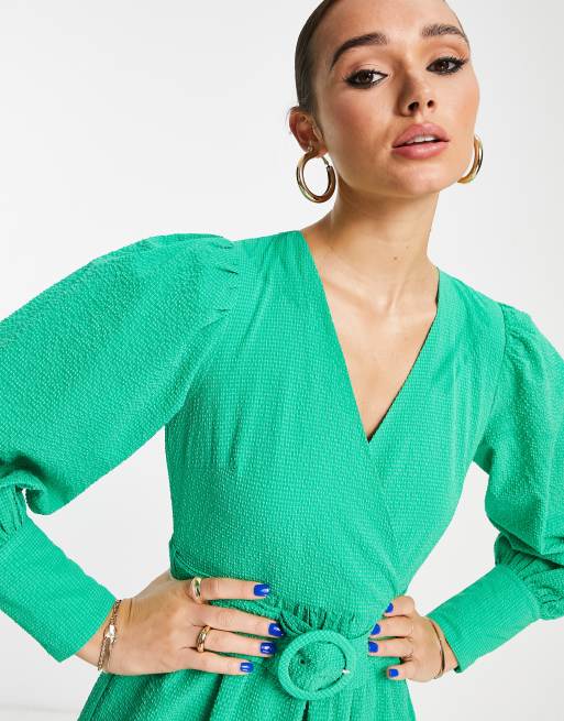 Bright Green Cup Detail Strappy Tiered Maxi Dress