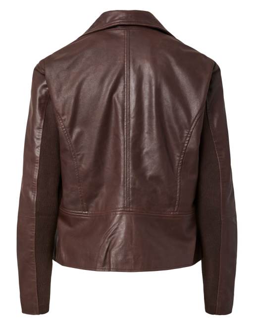 YAS – Bikerjacke in Chicorée-Kaffee, 7 von 7