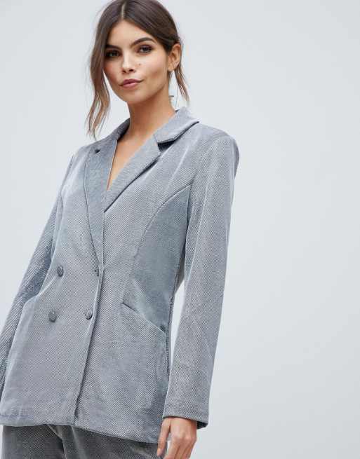 Y.A.S - Blazer doppiopetto metallizzato