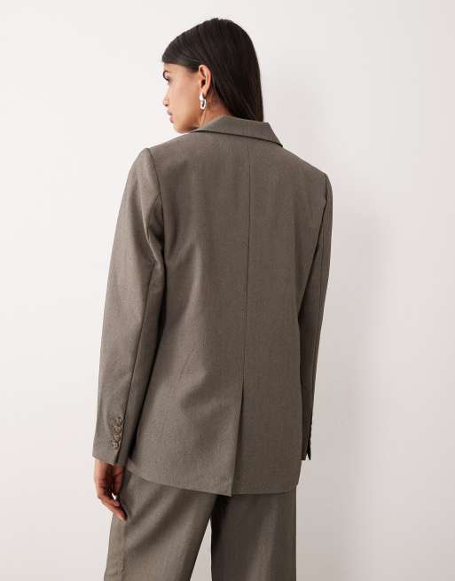YAS - Blazer oversize d'ensemble - Gris chiné, 4 de 4