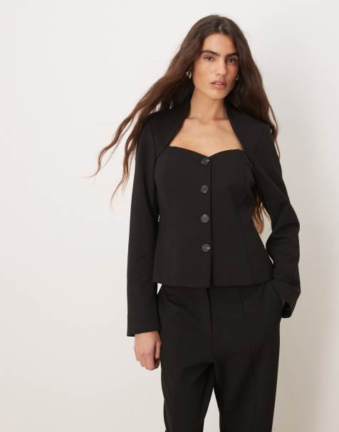 YAS - Blazer sartoriale sagomato nero in coordinato - view 1