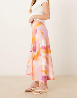 Y.a.s. Blur Print Midi Skirt