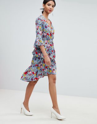 yas floral wrap dress