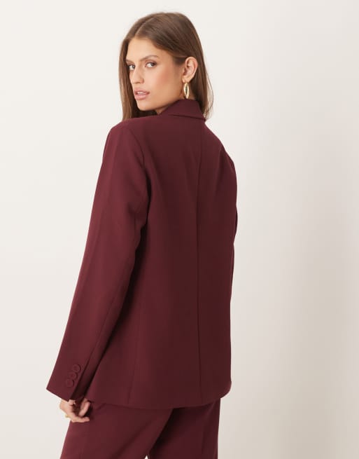 YAS – Bordowa elegancka marynarka, część zestawu, 3 z 4