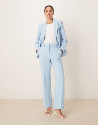 YAS - Brautmode - Elegante Hose in Himmelblau mit geradem Schnitt, Kombiteil
