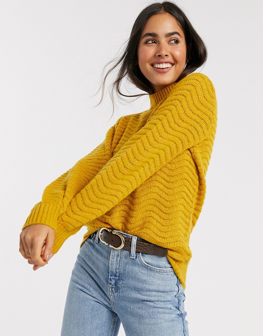 Y.A.S Brentrice knit jumper in yellow