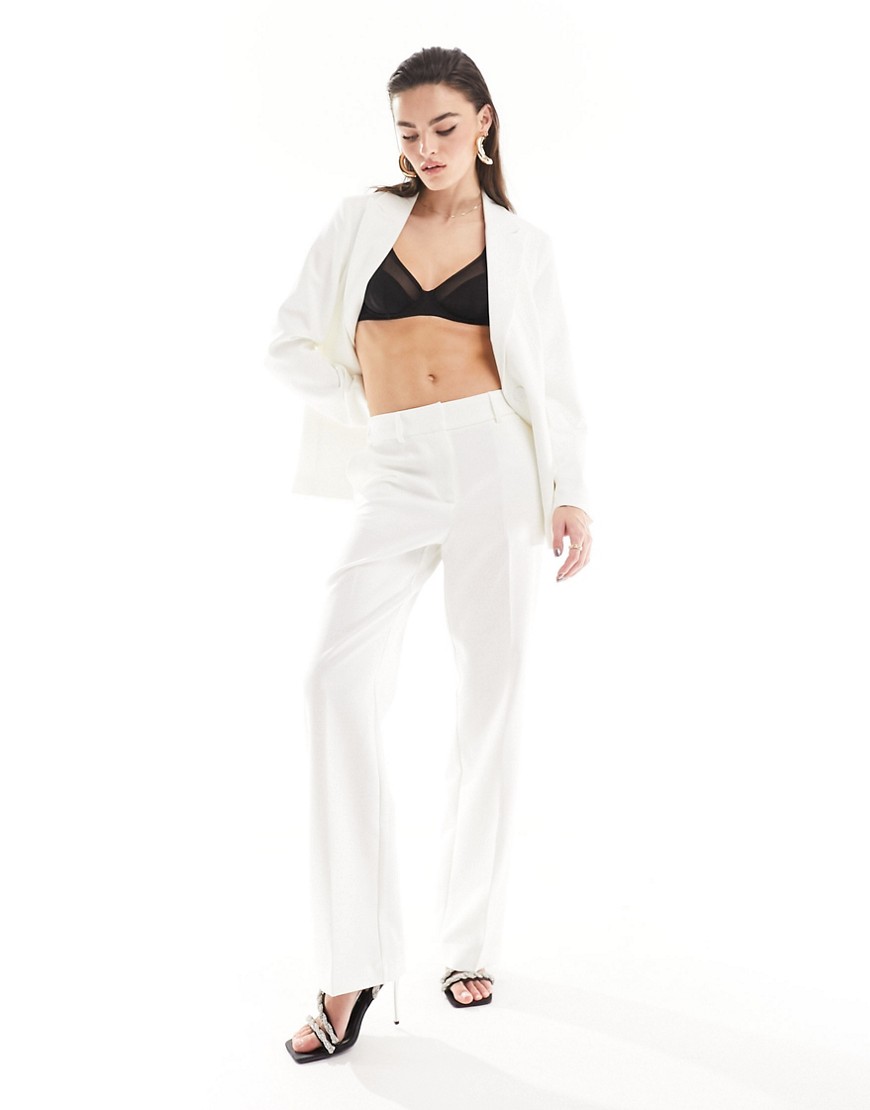 Y. A.S Bridal high waisted tailored trousers co-ord in white