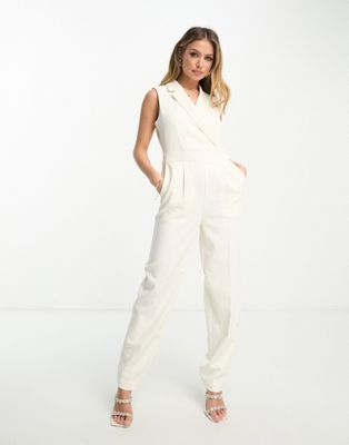 Y.A.S Bridal jumpsuit in white - ASOS Price Checker