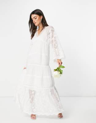 boho lace maxi dress