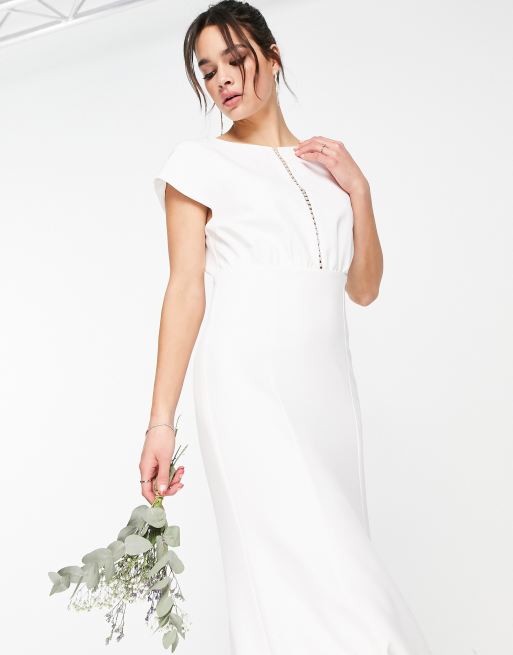 Empire waist dress white sale