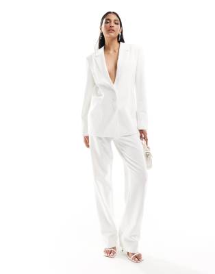 Y.A.S Bridal straight leg trouser co-ord in white