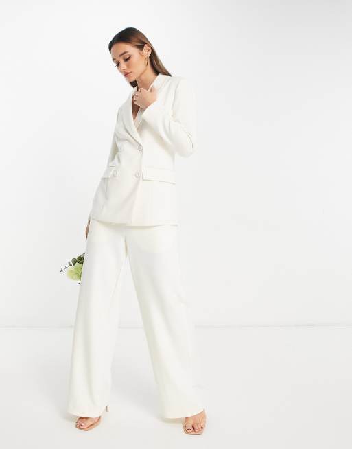 Y.A.S Bridal tailored blazer co-ord in white | ASOS